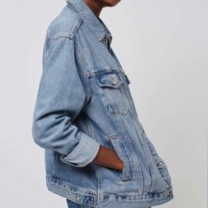 Distressed oversized denim jacket ASOS Plus size 14